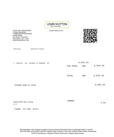 lv receipt generator